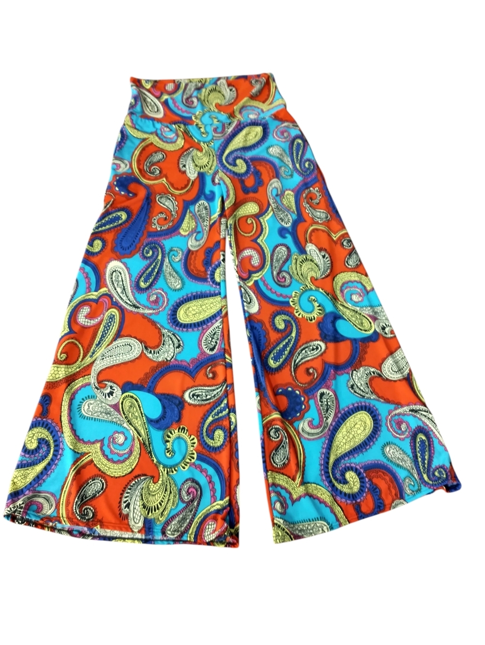 Wide Leg Paisley Print Pants